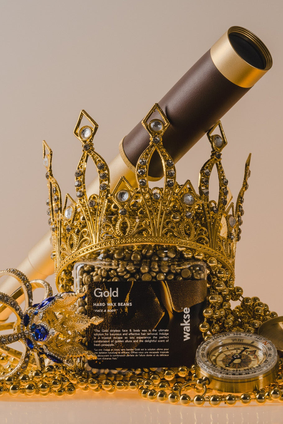 wakse Hard Wax Beans - Gold - Small