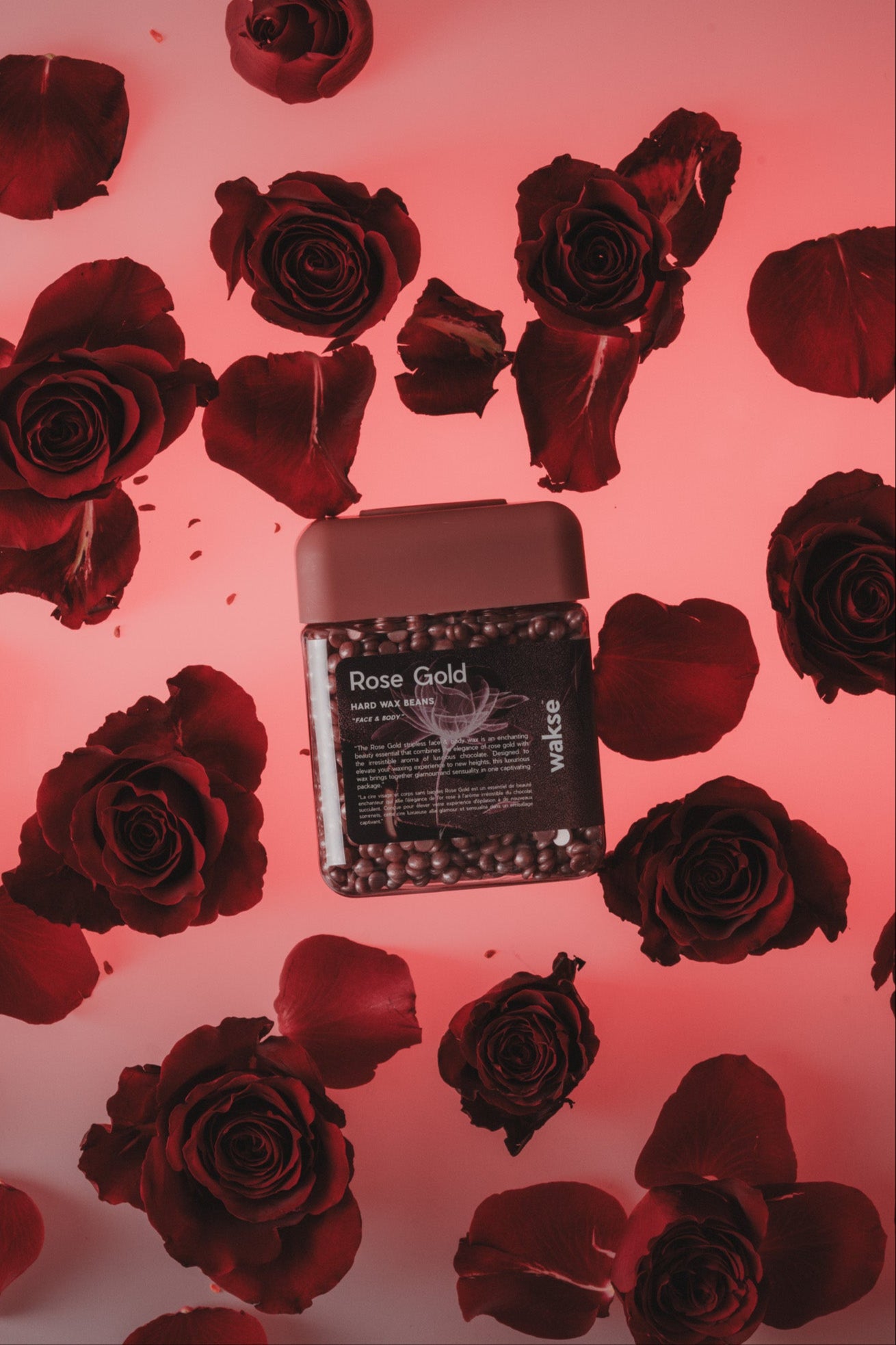 wakse Hard Wax Beans - Rose gold - Small