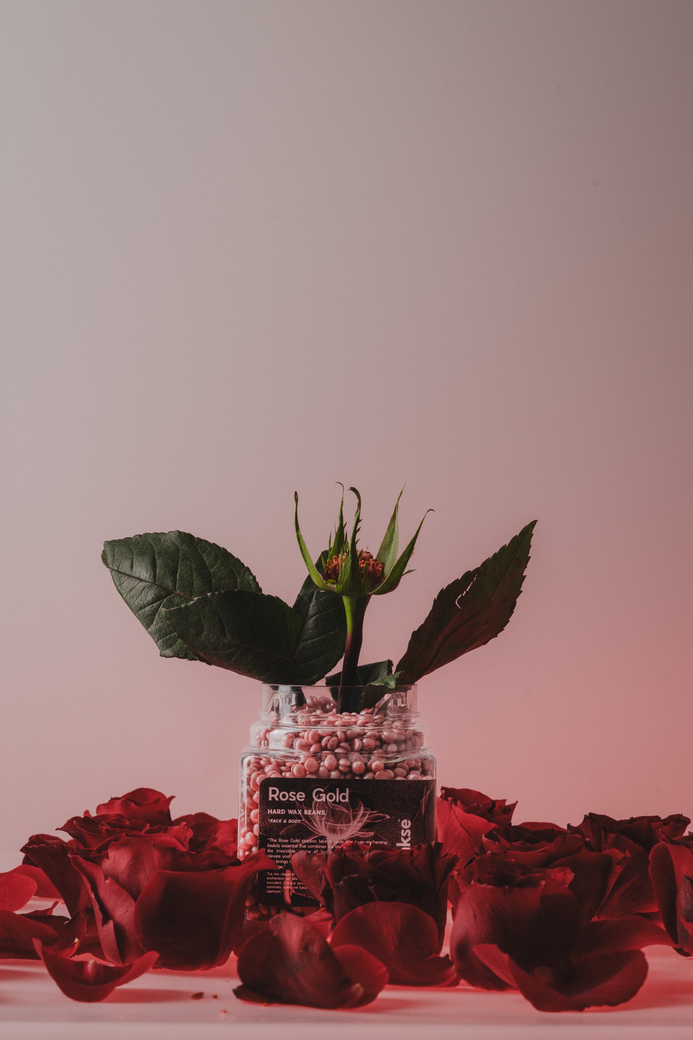 wakse Hard Wax Beans - Rose gold - Small