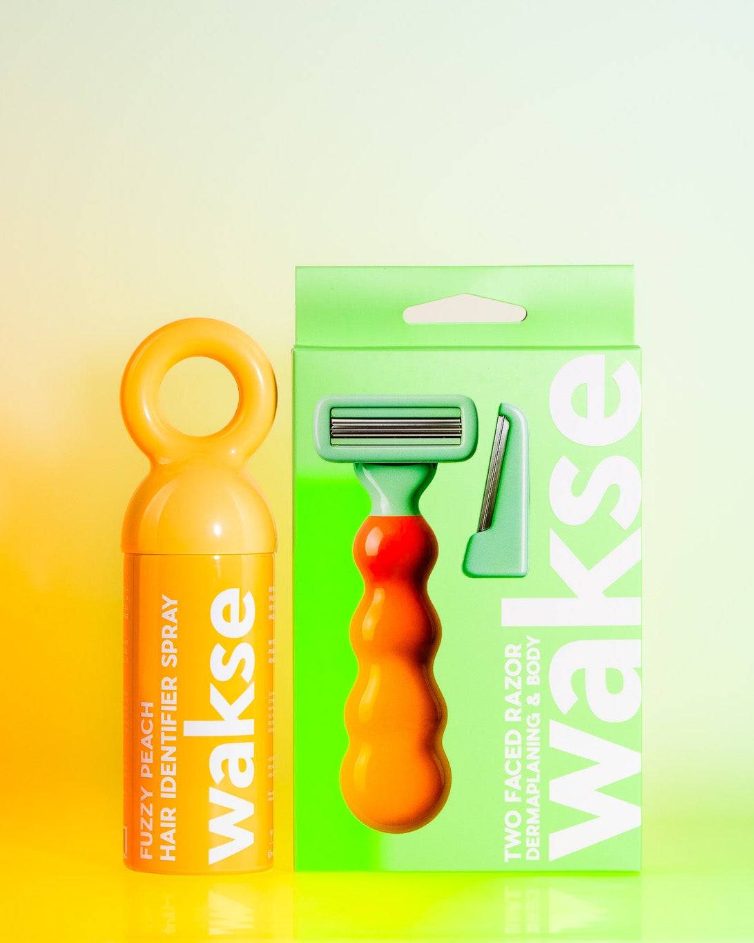 Fuzzy Peach Hair Identifier Spray + Mango Tango TWO FACED Razor