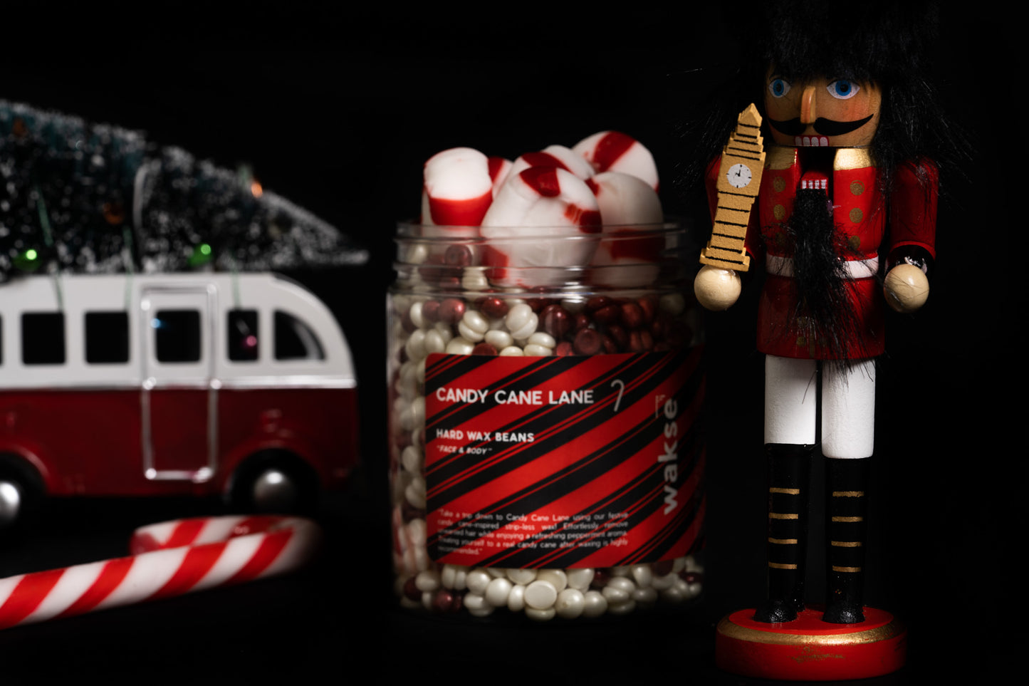 wakse Hard Wax Beans - Candy Cane Lane  - Small