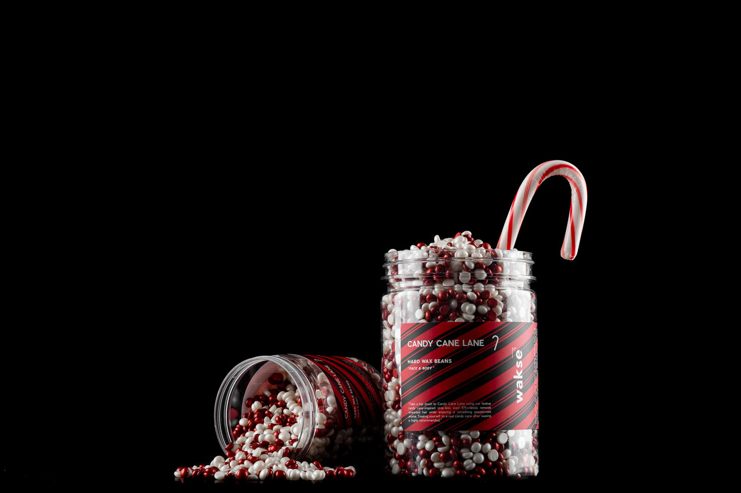 wakse Hard Wax Beans - Candy Cane Lane  - Large