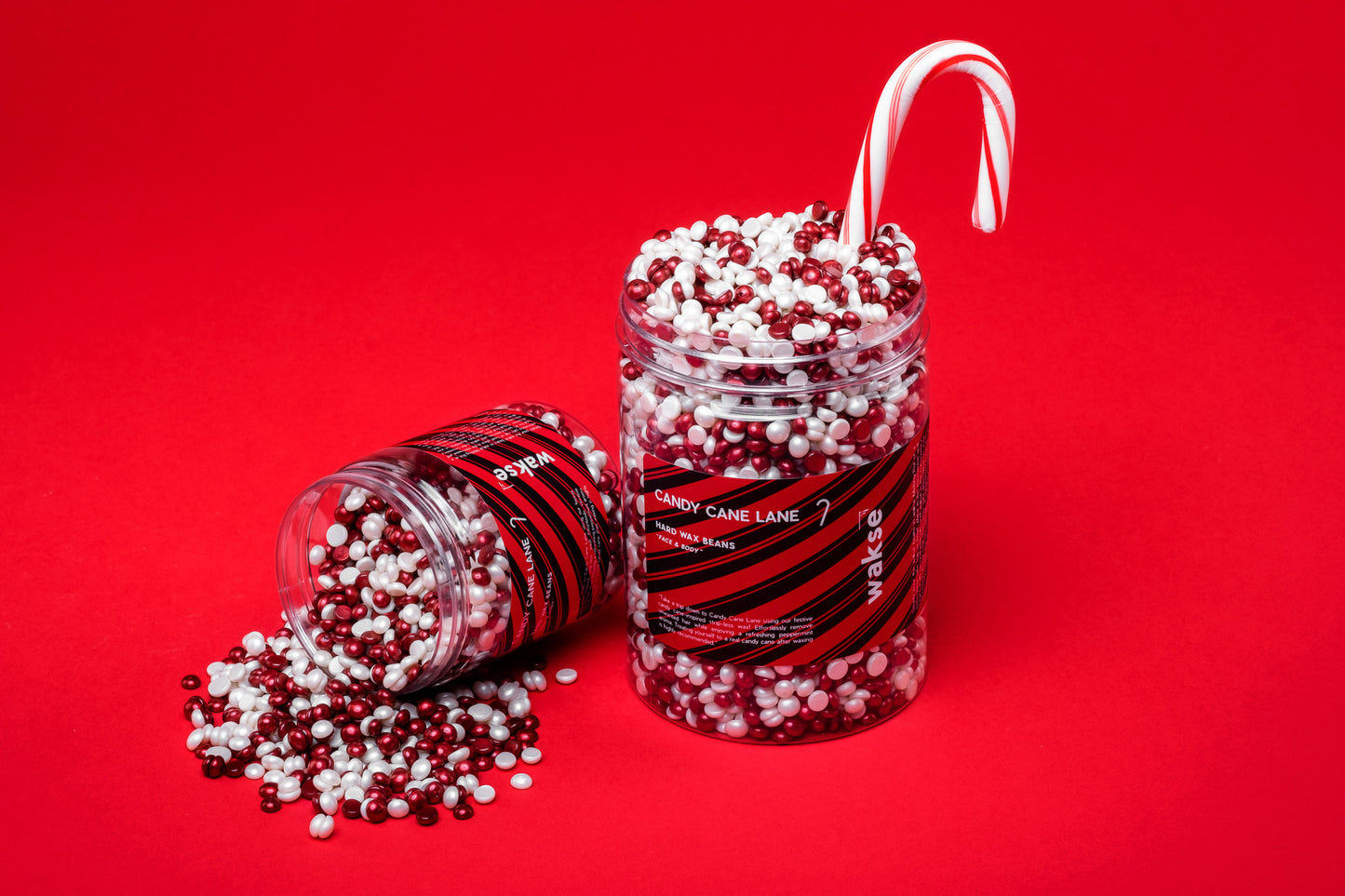 wakse Hard Wax Beans - Candy Cane Lane  - Large