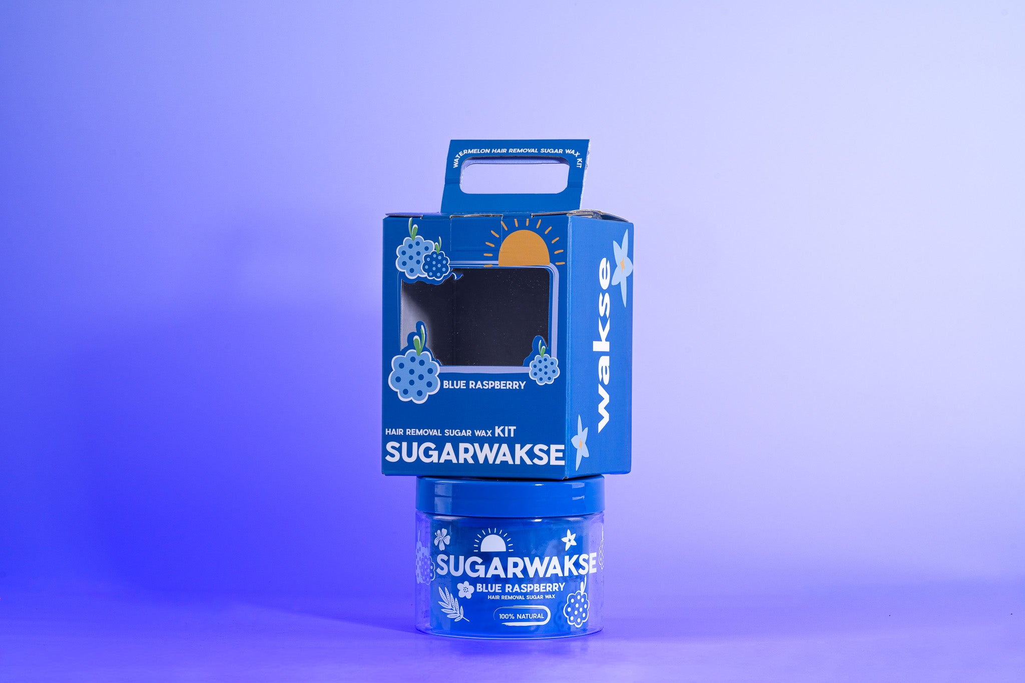 Wakse Blue Raspberry Sugar Wax – At-Home Hair Removal Wax – wakse