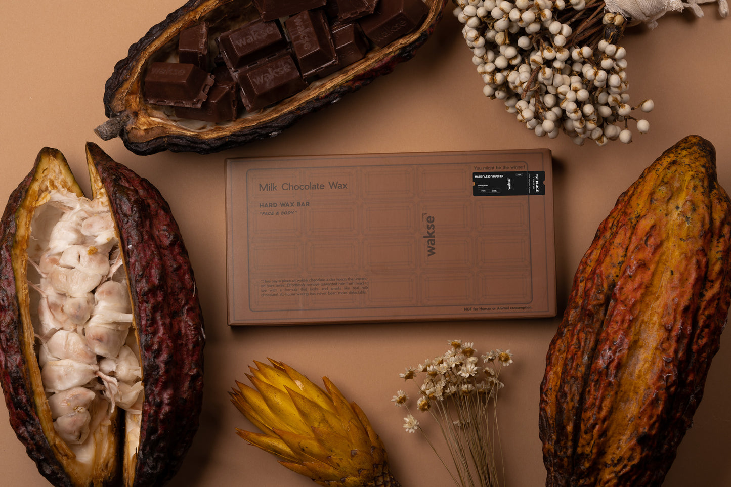 wakse Hot Cocoa Hard Wax Bar Set (4-pack)