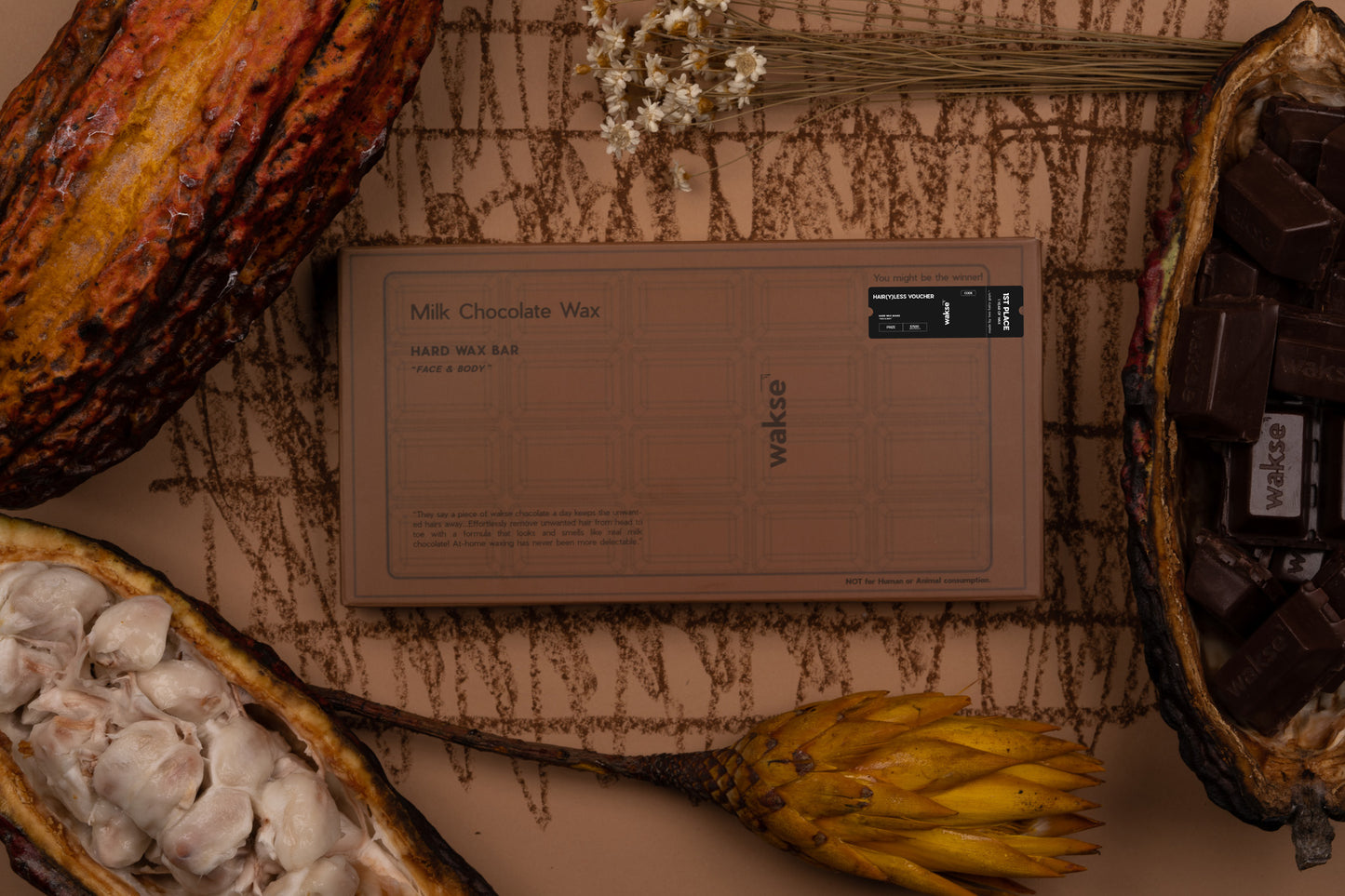 wakse Hot Cocoa Hard Wax Bar Set (4-pack)