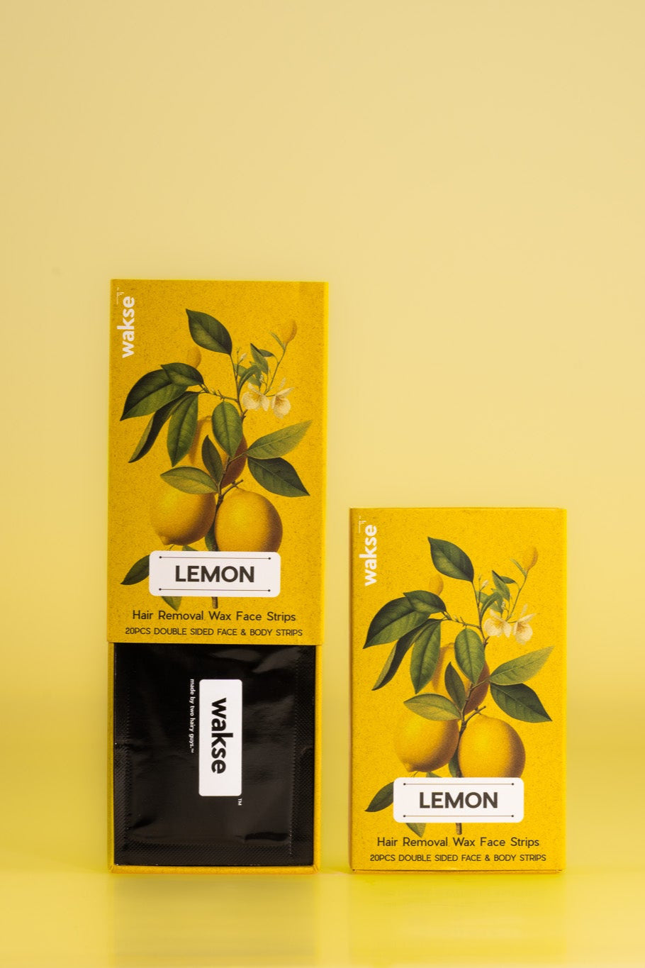 Lemon Scented Hair Removal Wax Strips for Face | wakse