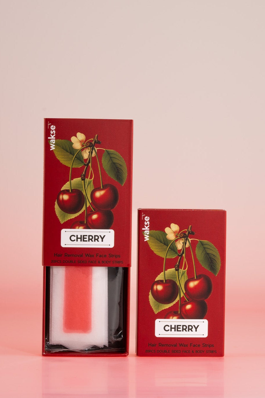 cherry Cherry Scented Hair Removal Wax Strips for Face | wakse