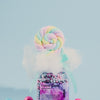 wakse Pastel candy-themed product with colorful lollipop and balls on a light blue background