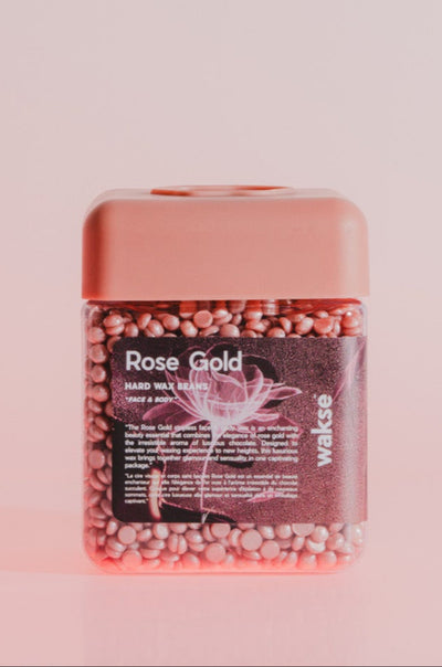 wakse Hard Wax Beans - Rose gold - Large