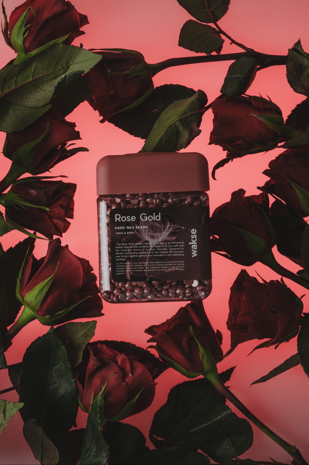 wakse Hard Wax Beans - Rose gold - Large