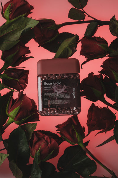 wakse Hard Wax Beans - Rose gold - Small