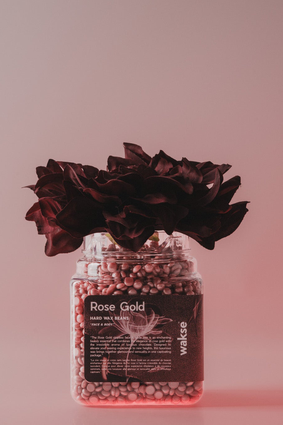 wakse Hard Wax Beans - Rose gold - Large