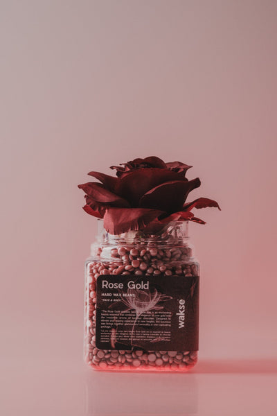 wakse Hard Wax Beans - Rose gold - Small