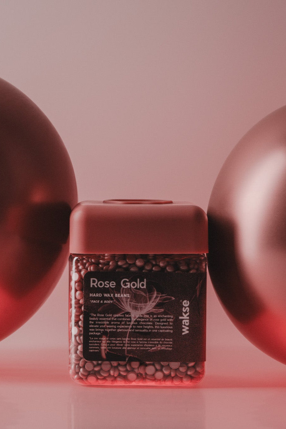 wakse Hard Wax Beans - Rose gold - Large
