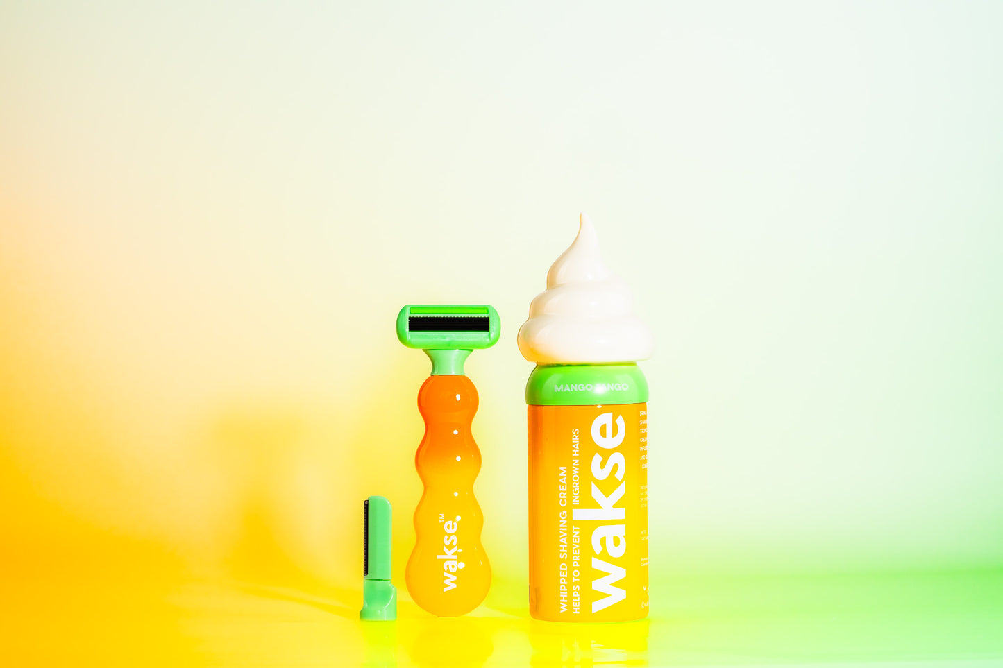 Mango Tango TWO FACED Razor + Whipped Shaving Cream Bundle (wakse Online Only)