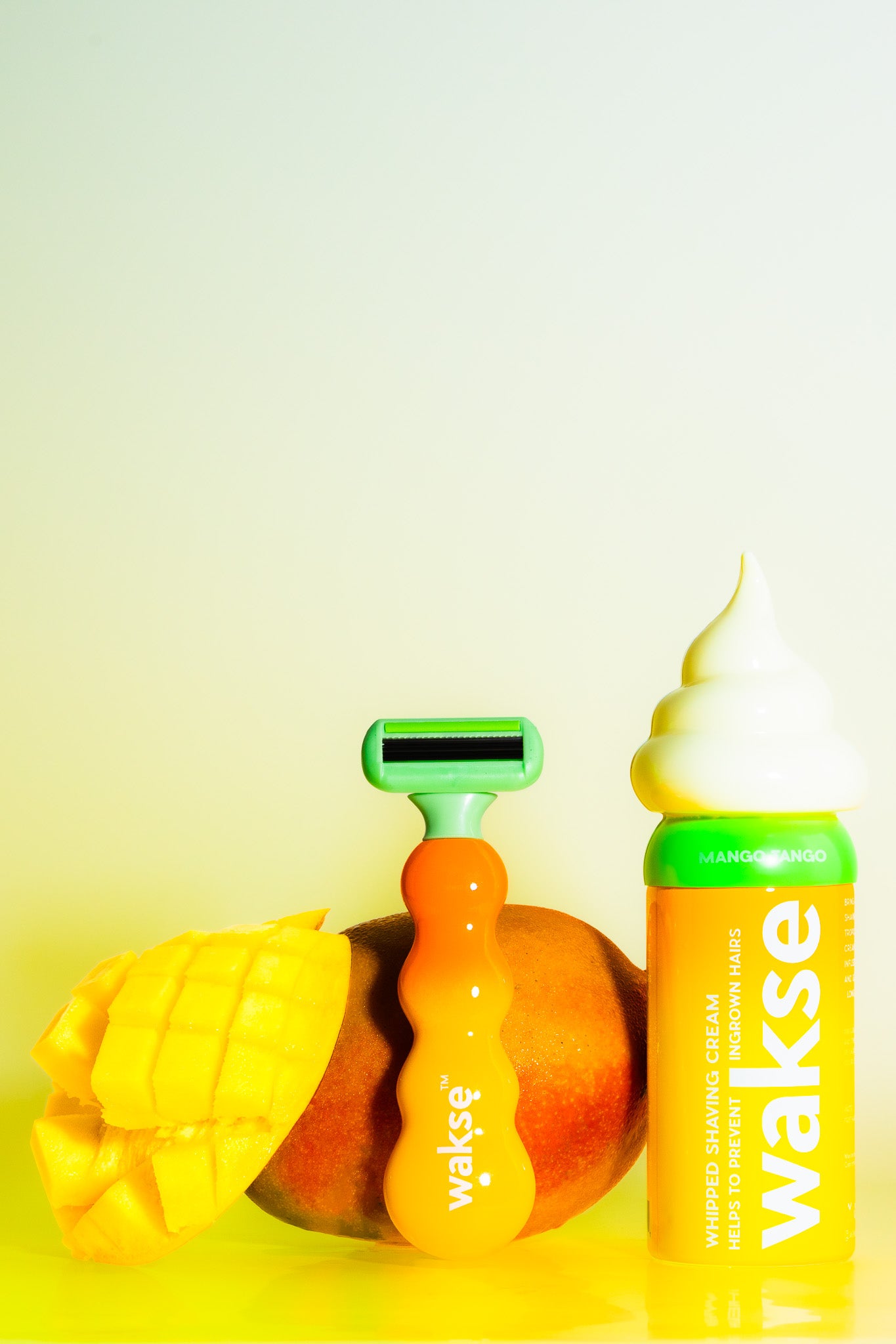 Mango Tango TWO FACED Razor + Whipped Shaving Cream Bundle (wakse Online Only)