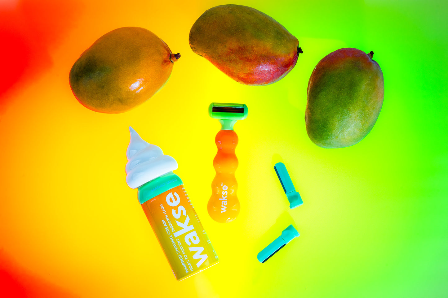 Mango Tango TWO FACED Razor + Whipped Shaving Cream Bundle (wakse Online Only)