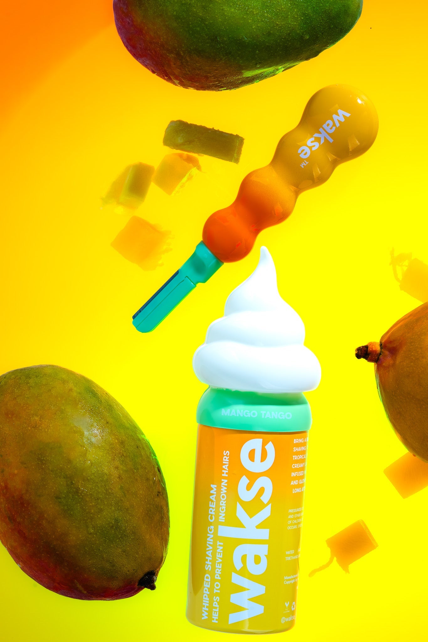 Mango Tango TWO FACED Razor + Whipped Shaving Cream Bundle (wakse Online Only)