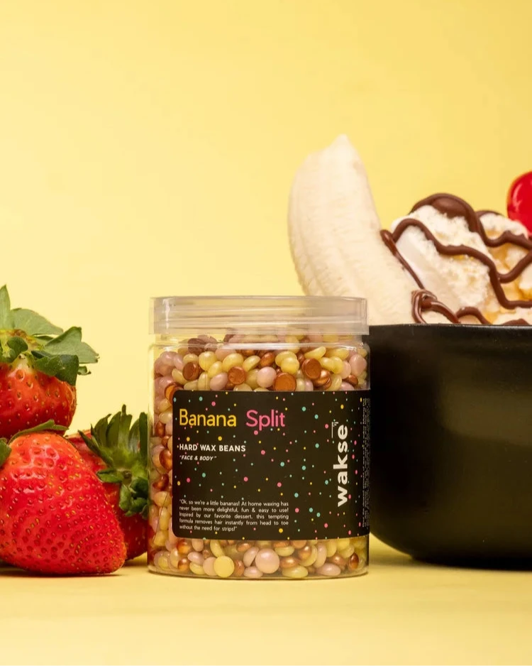 wakse at-home dessert scented waxing kit with reusable pot
