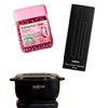 wakse LLC at home waxing kit with bubblegum blast hard wax beads black wax warmer and face body applicators