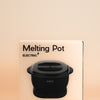 Wakse LLC electric melting pot for at home waxing kit with sleek black design and lid