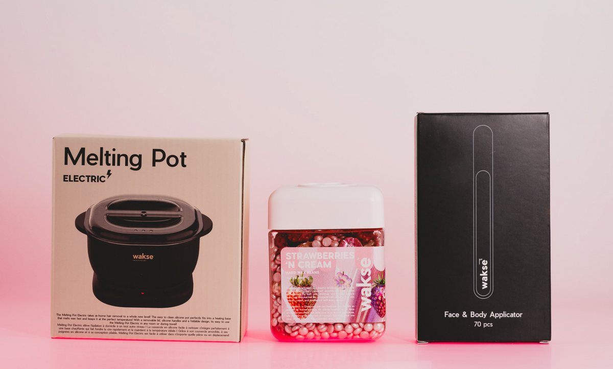 Wakse LLC At Home Waxing Kit with Melting Pot & Applicators