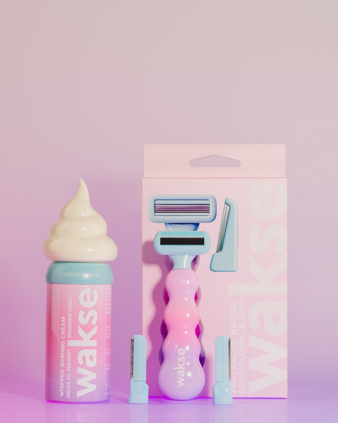 Cosmic Candy TWO FACED Razor + Whipped Shaving Cream Kit (wakse Online Only)