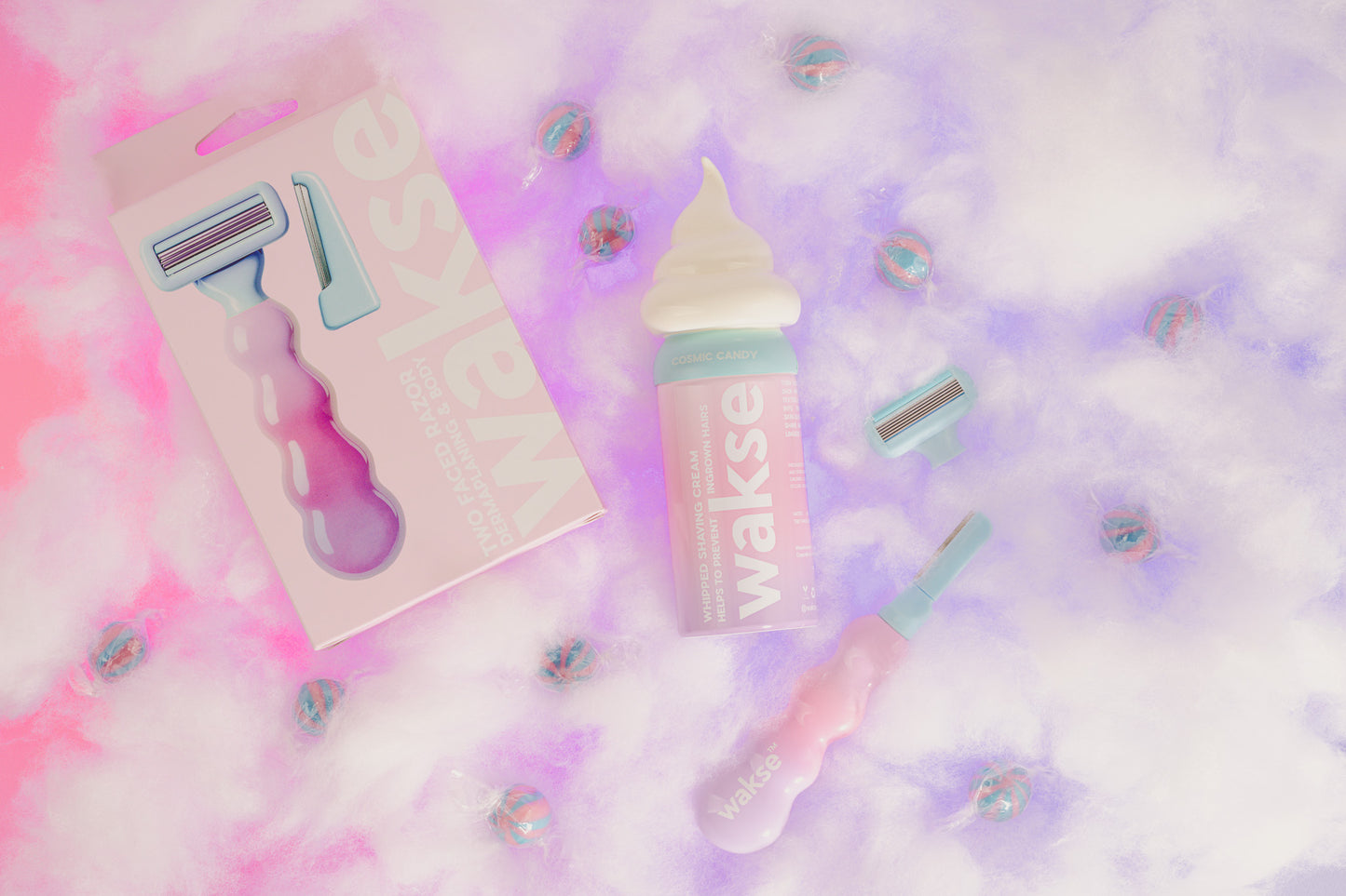 Cosmic Candy TWO FACED Razor + Whipped Shaving Cream Kit (wakse Online Only)
