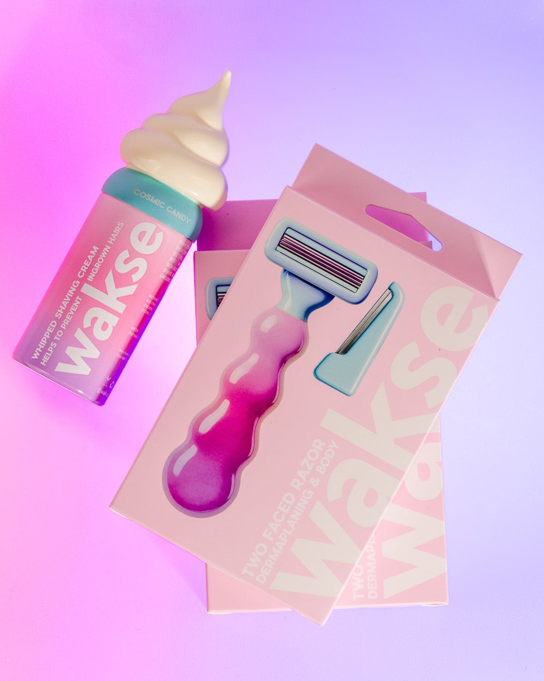 Cosmic Candy TWO FACED Razor + Whipped Shaving Cream Kit (wakse Online Only)