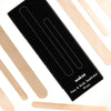 Face and body wax applicator set with multiple wooden sticks and sleek black packaging