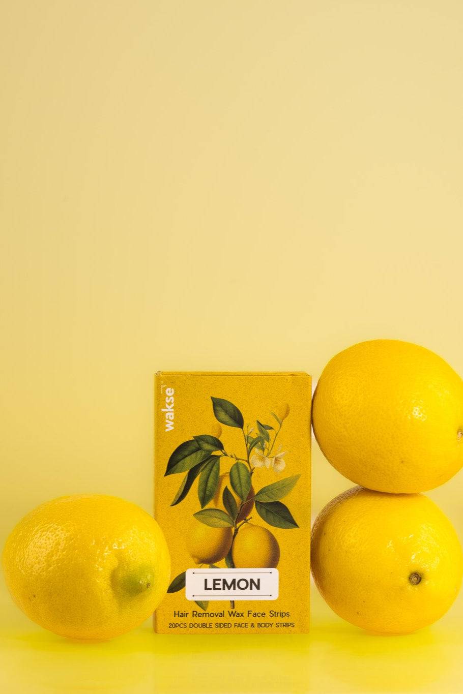 wakse Lemon Scented Hair Removal Wax Strips - Gentle & Effective