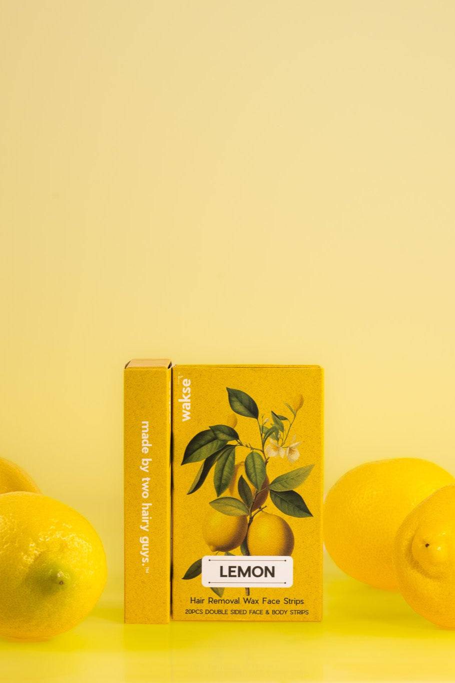 wakse Lemon Scented Hair Removal Wax Strips - Gentle & Effective