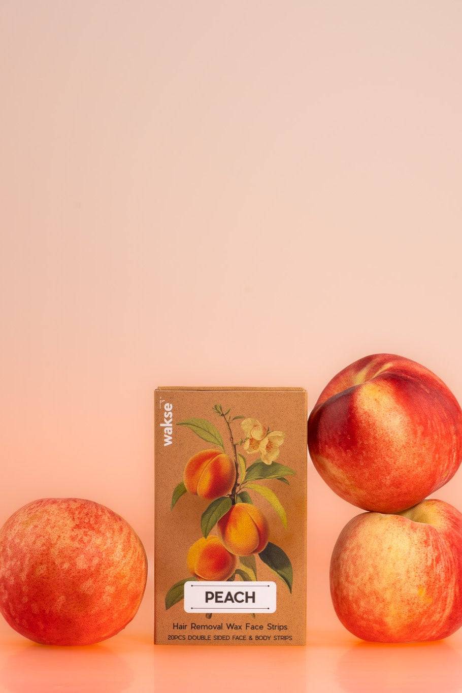 Wakse Peach Scented Hair Removal Wax Strips – Gentle & Effective