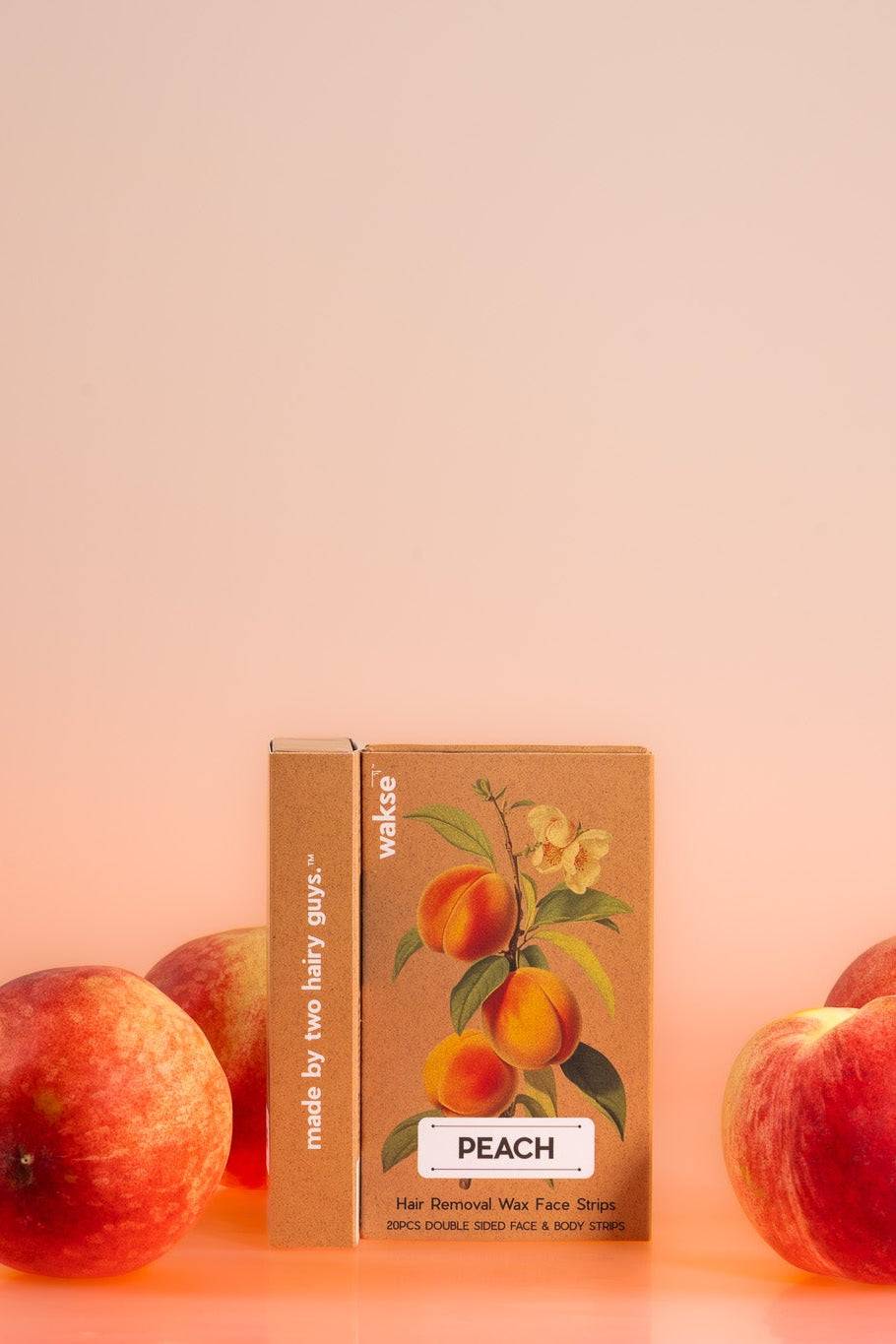 Wakse Peach Scented Hair Removal Wax Strips – Gentle & Effective