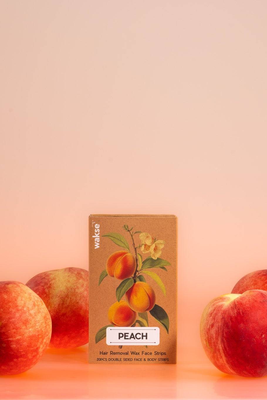 Wakse Peach Scented Hair Removal Wax Strips – Gentle & Effective