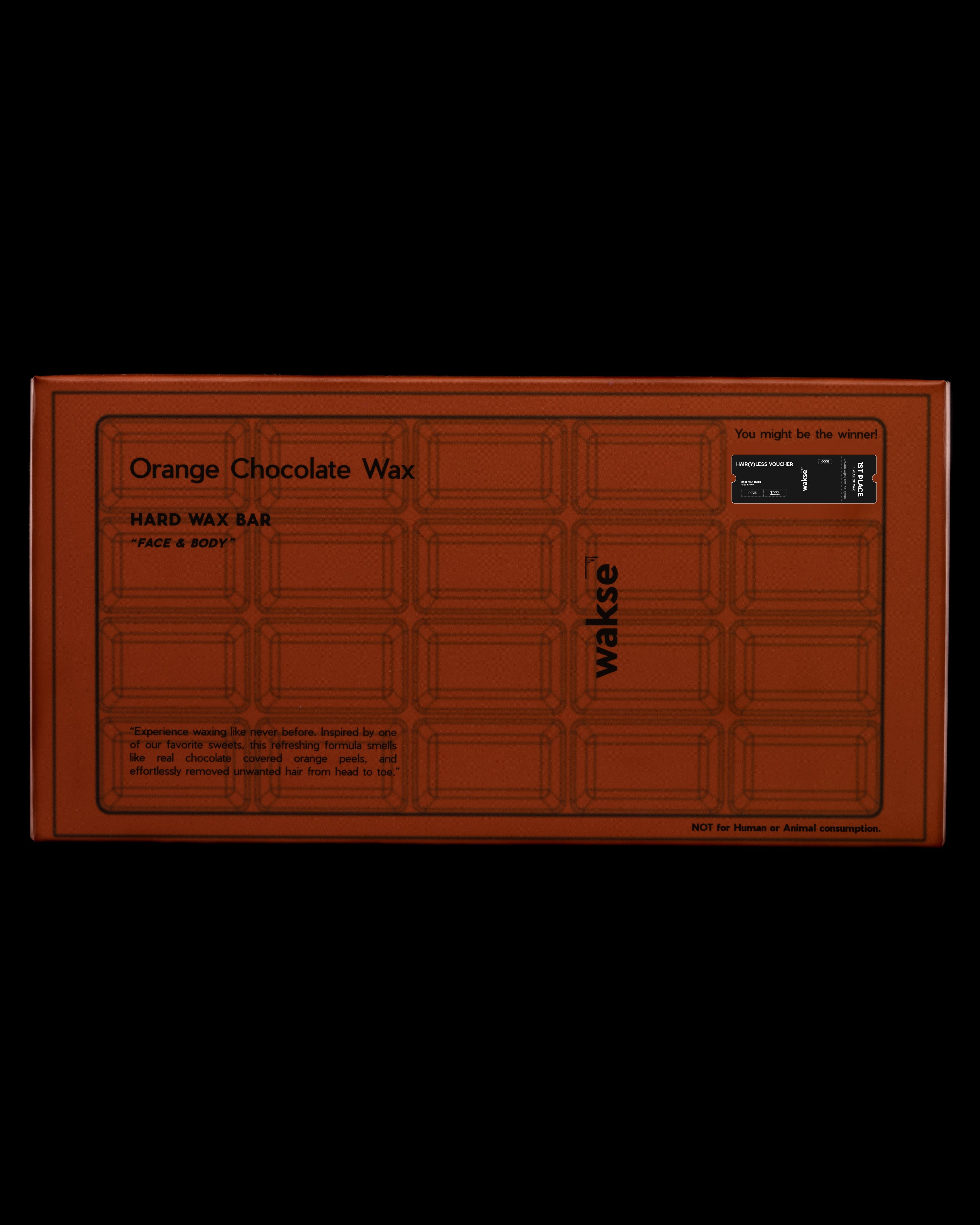 wakse Orange Scented Chocolate Hard Wax Bar - Hair Removal